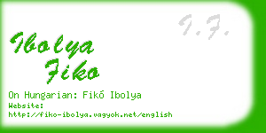 ibolya fiko business card